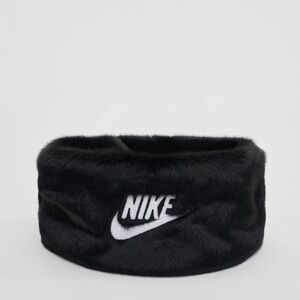 NWT Black Nike Faux Fur Headband